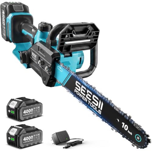 SEESII 10-Inch Cordless Chainsaw, brushless