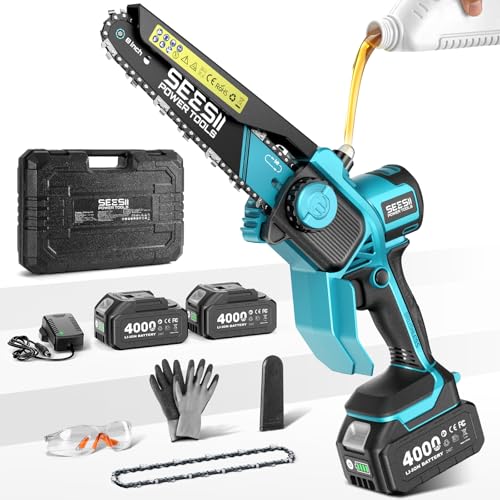SEESII 8-Inch Mini Chainsaw, brushless
